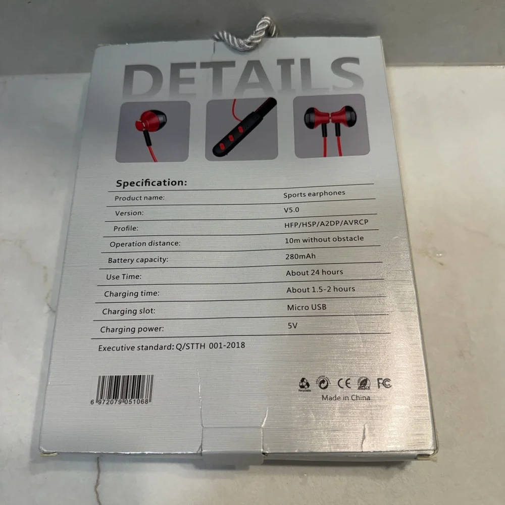 G8 Neckband Sport Earphones -‎ Red and Black